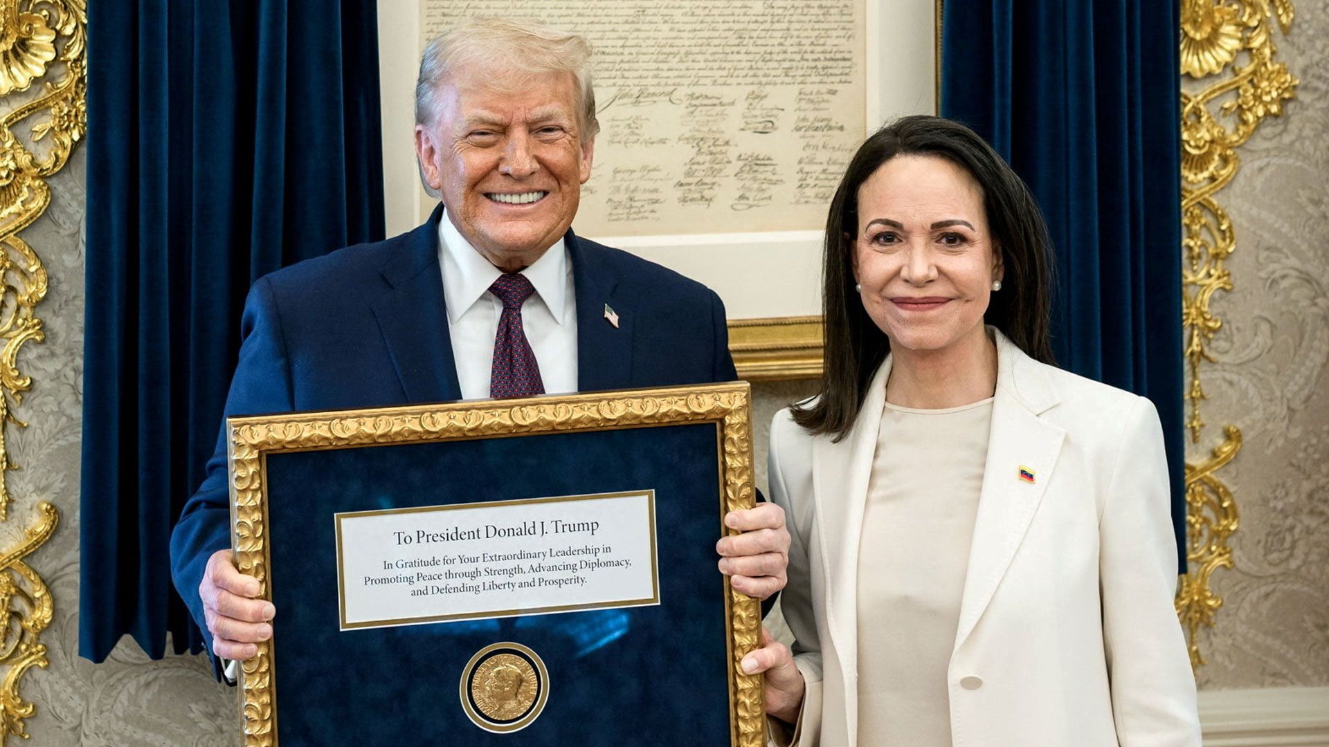 Venezuela’s Machado Makes Bold Political Gambit, Gifts Trump Her Nobel Peace Prize